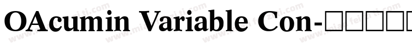 OAcumin Variable Con字体转换